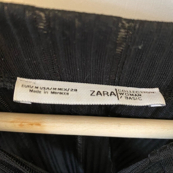 Zara Black Blouse with Bow - Picture 3 of 3